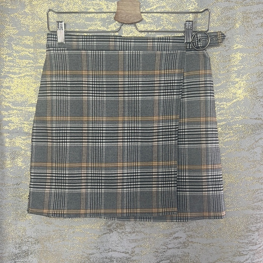 Harlow Lena Check Wrap Front Overlay Min Skirt Size S - Picture 6 of 16